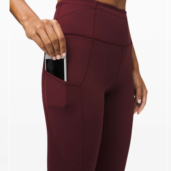 Lululemon fast and free crop legging - size 4 - garnet / maroon - Picture 6 of 10
